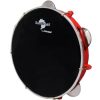 Pandeiro Vermelho 10” Premium Pele Preta SamBrasil Liverpool Vermelho