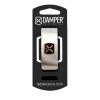 Damper Em Couro E Tag Em Metal Prata Metal Dmmd01