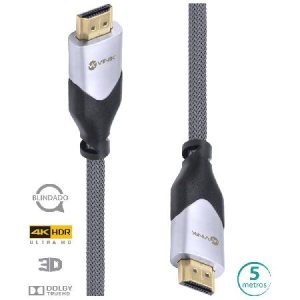 Cabo Hdmi 2.0 4k Blindado Em Nylon - 5 Metros - H20b-5