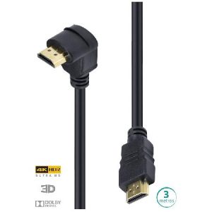 Cabo Hdmi 2.0 Macho 4k 1 Conector 90º  - 3 Metros - H2090-3