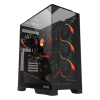 Gabinete Gamer Pcyes Forcefield Dome Black Vulcan - Gffdbv